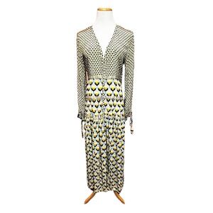 TAJ by SABRINA CRIPPA Geometric Maxi Dress S